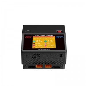 HOTA S6 バッテリー充電器 AC400W DC650W 15A デュアルチャンネル 1-6S バッテリー用