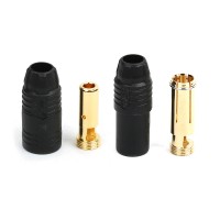 Amass AS150 7mm 金メッキアンチスパークコネクターオスメス 黒色 抵抗なし（1pcs）
