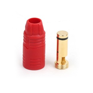 Amass AS150 7mm 金メッキアンチスパークコネクターオスメス赤色 抵抗あり（1pcs） - オス