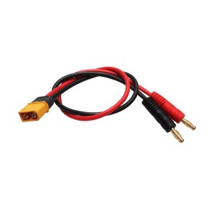ARRIS 充電リード線 XT60オスコネクタ to 4mm バナナプラグ (30cm / 14AWG)