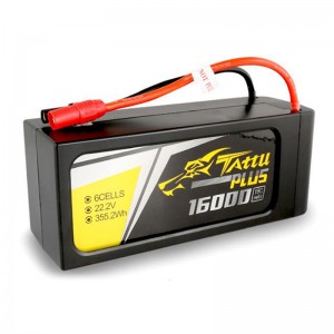 TATTU PLUS 16000mAh 6S 25C 22.2V Lipoバッテリー 産業ドローン用  プラグ付き - XT90S