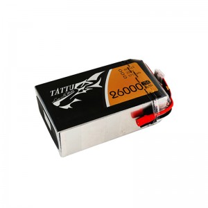 Tattu G-TECH版 6S1P 26000mAh 25C 22.2V リポバッテリー 大型マルチコプター産業と農業ドローン用プラグ付き 産業用バーション 受注生産品 - XT90S