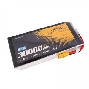 Tattu 6S 22.2V 30000mah 5C NMC 811 バッテリー UAV 農業用ドローン用 - XT90-S