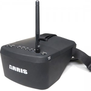 ARRIS EV800D 5inch 800 x 480 FPV ゴーグル 5.8G 40CH レースバンド受信機付き デュアルアンテナDVR付き