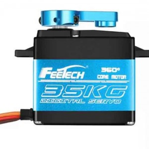 FEETECH FT6335M スチールギア 7.4V 35kg/cm トルクデジタル防水サーボ0-360度回転 ロボット/RCカー/戦車用