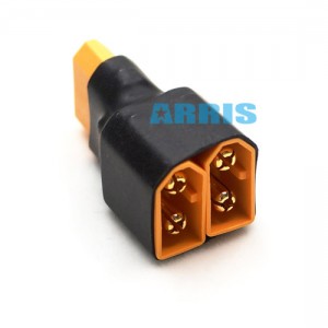 ARRIS XT60 並列コネクター1 オス to 2 メス パラレル (ワイヤなし)