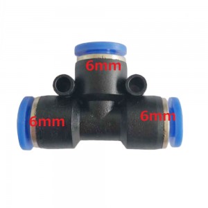 T形 農薬散布機用の水管ジョイント 変換アダプター6mm-6mm-6mm