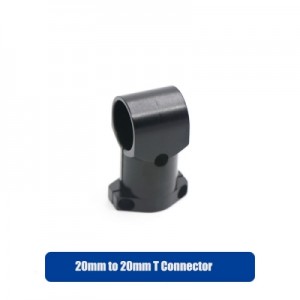 着陸スキッドT型変換コネクター20 mm-20 mm（アルミ）